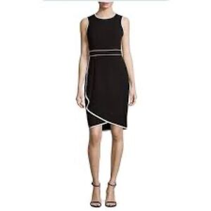 Calvin Klein Black and White Sheath Dress
